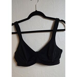 HSIA 36DDD Black Underwire Bra Full Coverage Unlined Soft Microfiber Adjustable